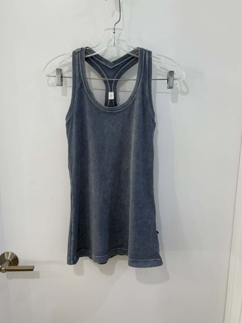 Lululemon Cool Racerback Tank Top Ribbed Washed Blue Size 6